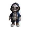 AUHomi Cool Skeleton Man Figurines, Street Dance Style Skull Resin Statues, Indoor Tabletop Halloween Decorations for Home Decor, Fashion Ornaments Ghost Festival Scene Decoration Props (A)