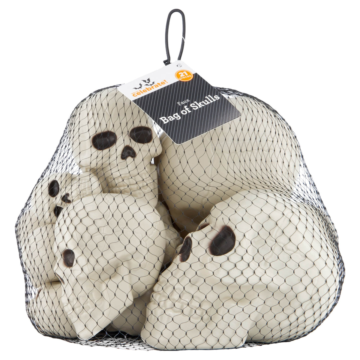 Faux Bag of Skulls, 21 Pieces, Halloween by Way To Celebrate