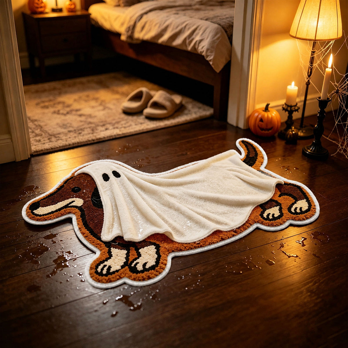 BZPIZ Halloween Cute Pumpkin Door Mat for Front Door, Doormat Outside Entrance, Halloween Decor for Porch and Entryway, Indoor & Outdoor Use Orange