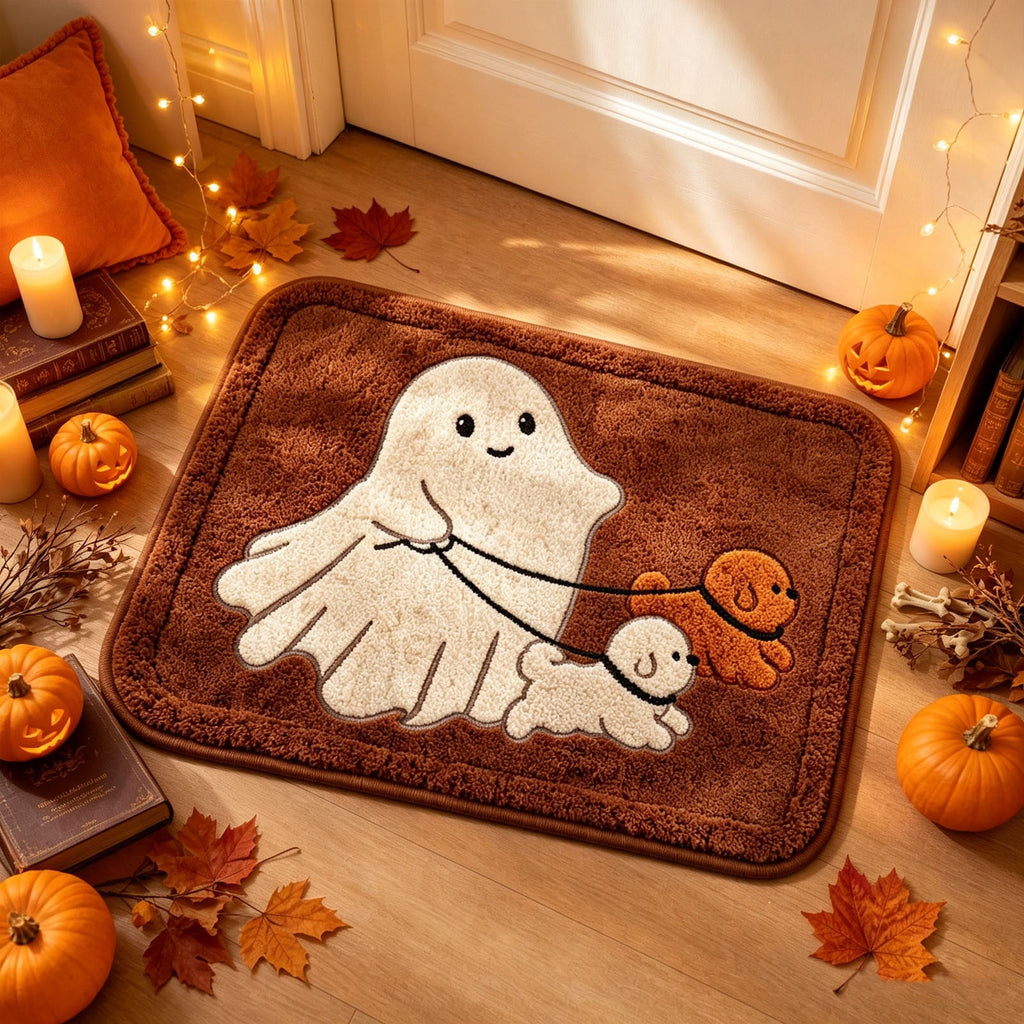 BZPIZ Halloween Cute Pumpkin Door Mat for Front Door, Doormat Outside Entrance, Halloween Decor for Porch and Entryway, Indoor & Outdoor Use Orange