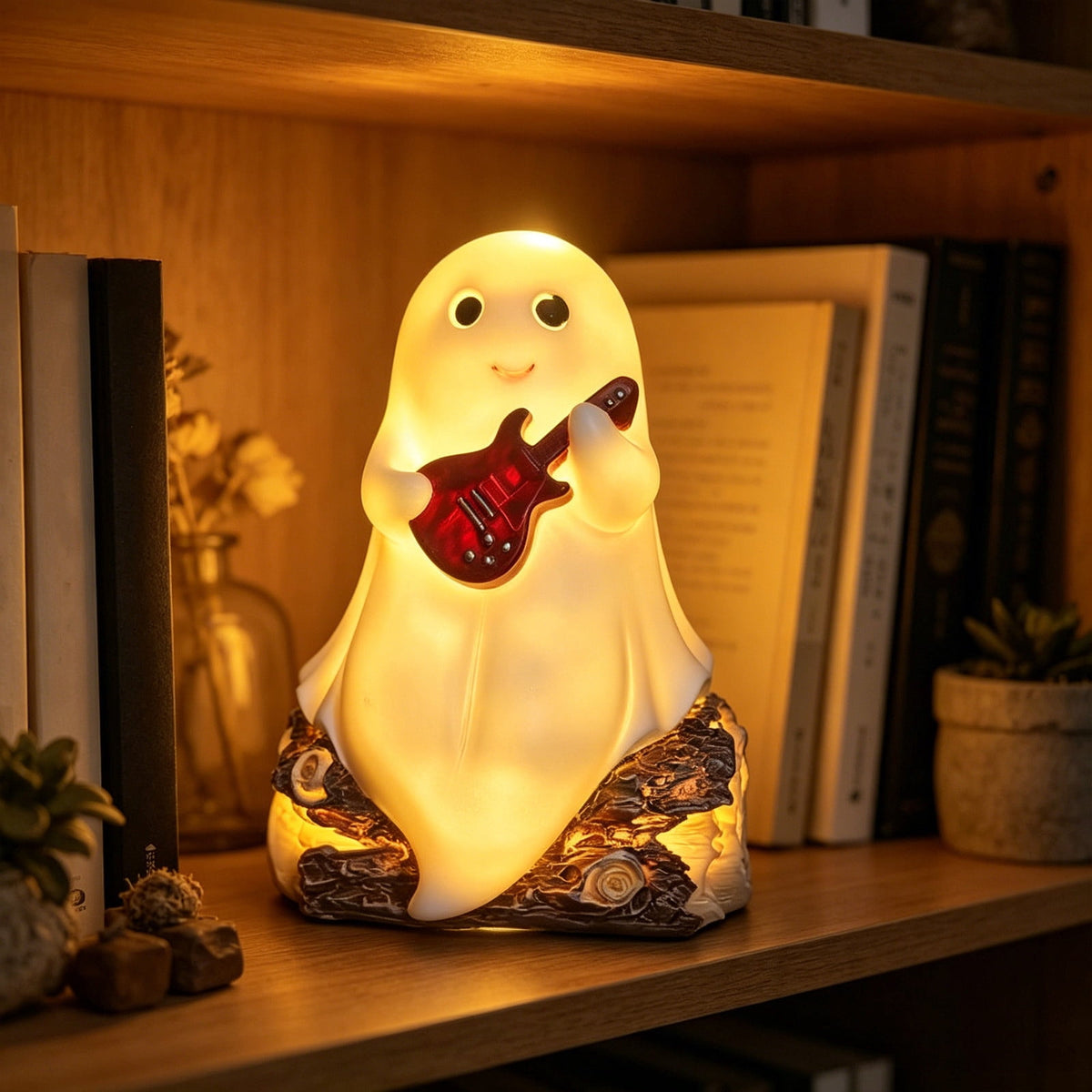 BZPIZ Witch Hat Lamp Handcrafted Retro Resin Stained Witch Hat Desk Lamp Halloween Home Decor Gothic Wizard Hats Night Light for Bedroom & Bookshelf