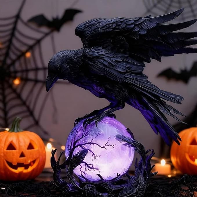 BZPIZ Witch Hat Lamp Handcrafted Retro Resin Stained Witch Hat Desk Lamp Halloween Home Decor Gothic Wizard Hats Night Light for Bedroom & Bookshelf