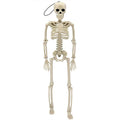 Beautynvta Posable Halloween Skeletons Decor, 15''x4.7'' Small Hanging Skeleton with Movable Joints for Halloween Decorations, Graveyard Props
