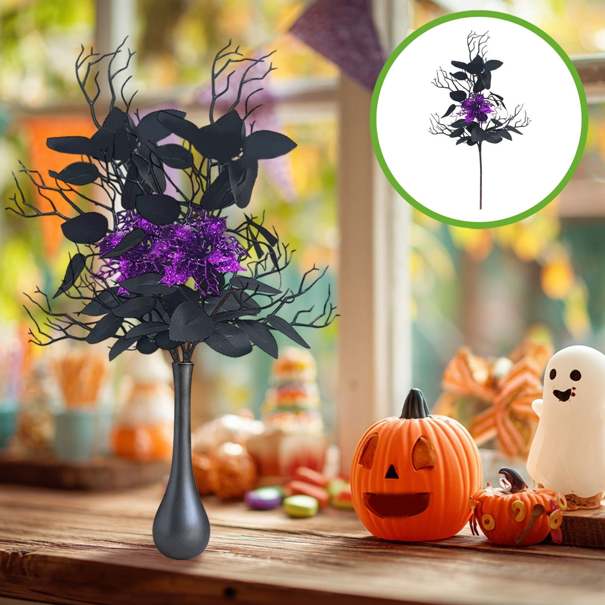 Generic Halloween Door Hanging Decor Pumpkin Ghost Bat Paper Sign Indoor Outdoor Front Door Decoration 16 Inch
