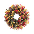 Btomtd 15" Handcrafted Rattan Wreath for Christmas Decoration, Versatile Hanging Wreath for Door Wall or Window, Mall Display Garland, Thanksgiving Halloween Wreaths, A