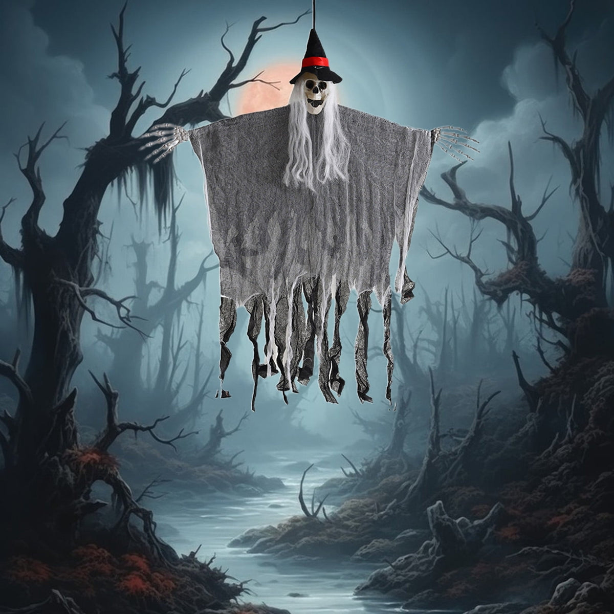 CXALSSY Halloween Decor, Halloween Decorations, Halloween Decorations Indoor, Halloween Indoor Decor, Hanging Halloween Skeleton Ghosts Hanging Skeleton Prop for Halloween Party