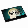 Carolines Treasures BB2194MAT Halloween Scary Pug Cream Indoor or Outdoor Mat, 18 x 0.25 x 27 in.