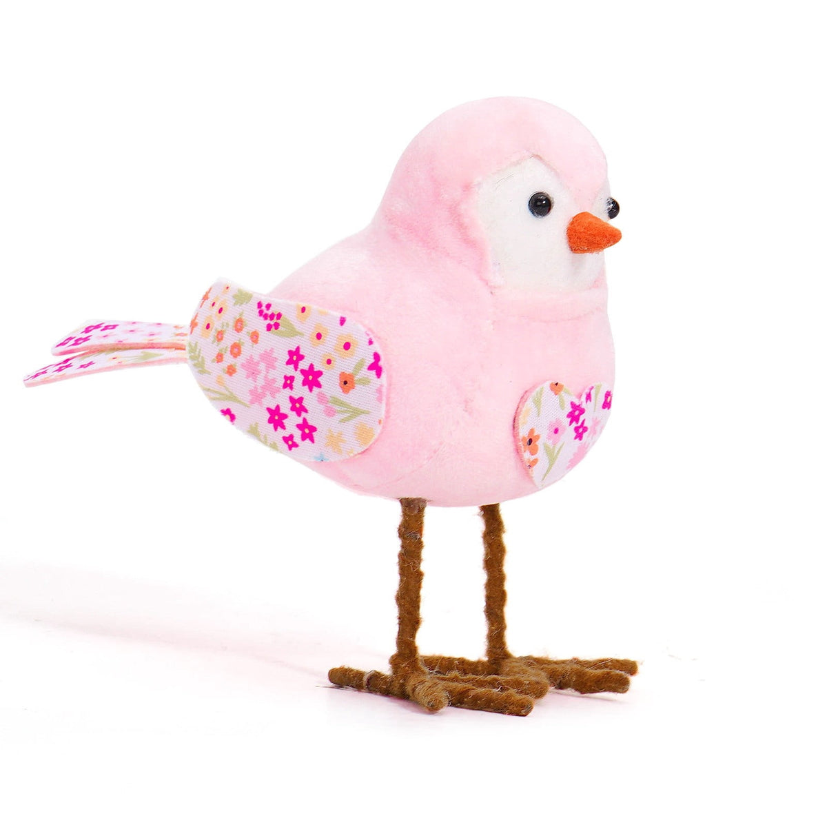 Chanana Easter Plush Bird Decorations Bird Figurines Table Ornament Cute Sparrow Fabric Sparrow Ornaments Centerpieces Table Tiered Tray Fireplace Spring Home Decor Tabletop Holiday Decorations