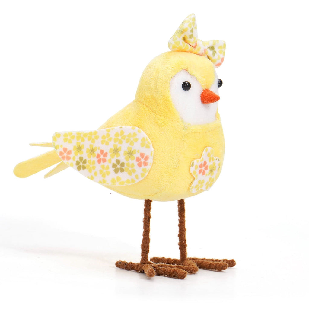 Chanana Easter Plush Bird Decorations Bird Figurines Table Ornament Cute Sparrow Fabric Sparrow Ornaments Centerpieces Table Tiered Tray Fireplace Spring Home Decor Tabletop Holiday Decorations