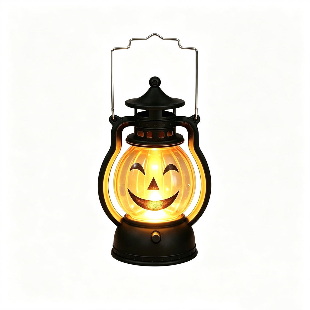 Cheapark Halloween Lanterns Decorations, Battery Operated Black Pumpkin Witch Lanterns, Flickering Light For Indoor Party Home Decor