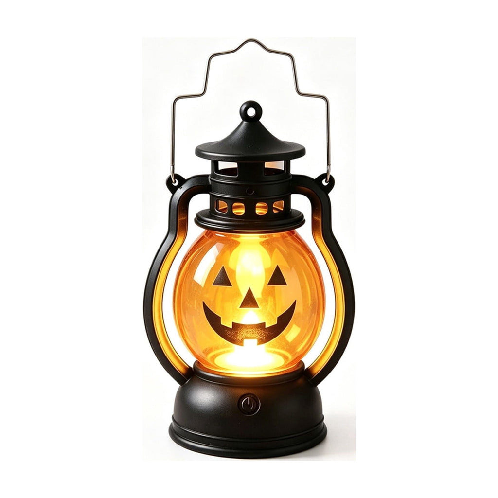 Cheapark Halloween Lanterns Decorations, Battery Operated Black Pumpkin Witch Lanterns, Flickering Light For Indoor Party Home Decor