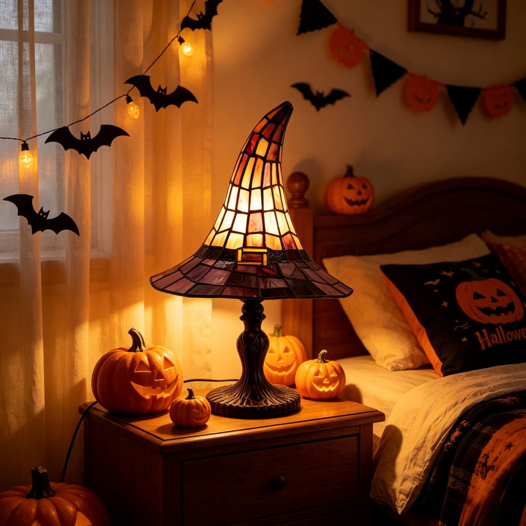 Halloween Ghost Night Light, Cute Ghost Playing The Guitar Lamp, Ghost Warm Lighted Figurine Lamps for Party Bedroom Study Room Home Dorm, Halloween Decor Indoor