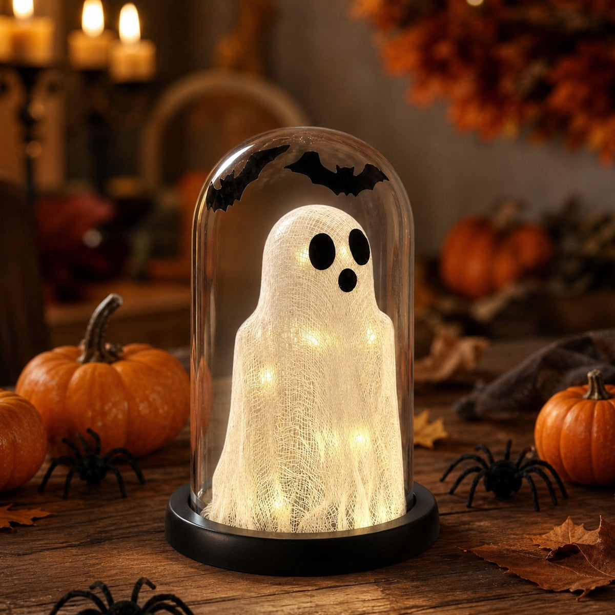 Ghost Night Light Halloween Decorations Bedside Night Light with Tap Control, Dimmable Nursery Decor Lamp, Fun Ghost Gift for K*ids, Halloween Room Decor, Ghost Lamp