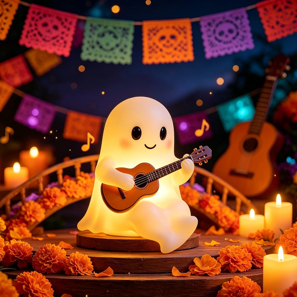 Ghost Night Light Halloween Decorations Bedside Night Light with Tap Control, Dimmable Nursery Decor Lamp, Fun Ghost Gift for K*ids, Halloween Room Decor, Ghost Lamp