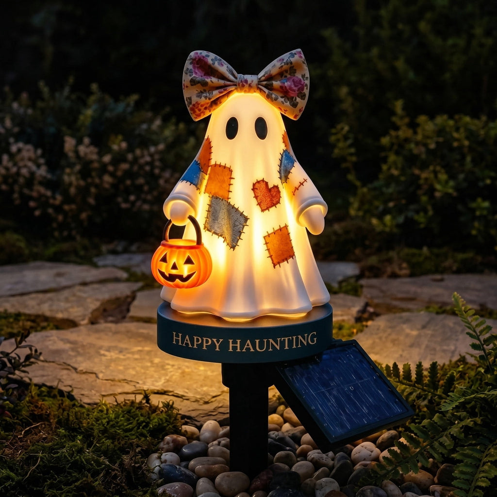 Clearance Halloween Solar Black Cat & Pumpkin Moon Garden Stake Light, Outdoor Waterproof LED Yard Decoration with Crescent Moon, Hanging Jack-o'-Lantern Lantern for Garden, Patio, Walkway, Porch