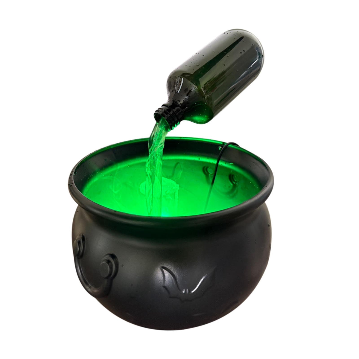 Halloweens 2025Skeleton Potion Witches Cauldrons,Cauldron Diffuser Halloween Black Witch Pot with Floating Potion Bottles And Bubbling Effect,Cauldrons Halloween Decorations Indoor,8inch