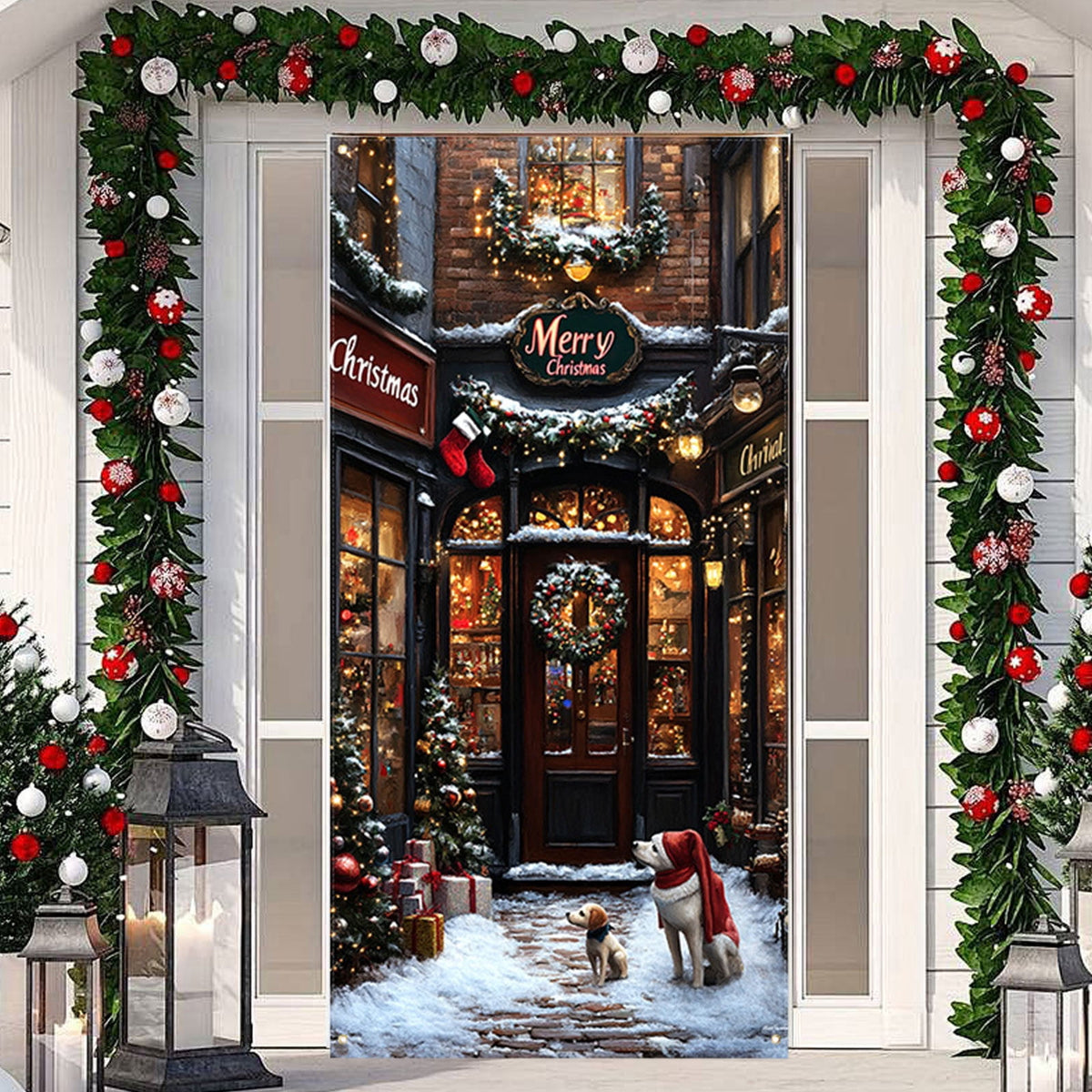 DAMAI Halloween Door Hanging Curtain Party Festival Scene Layout Supplies Decorative Porch Hanging Cloth