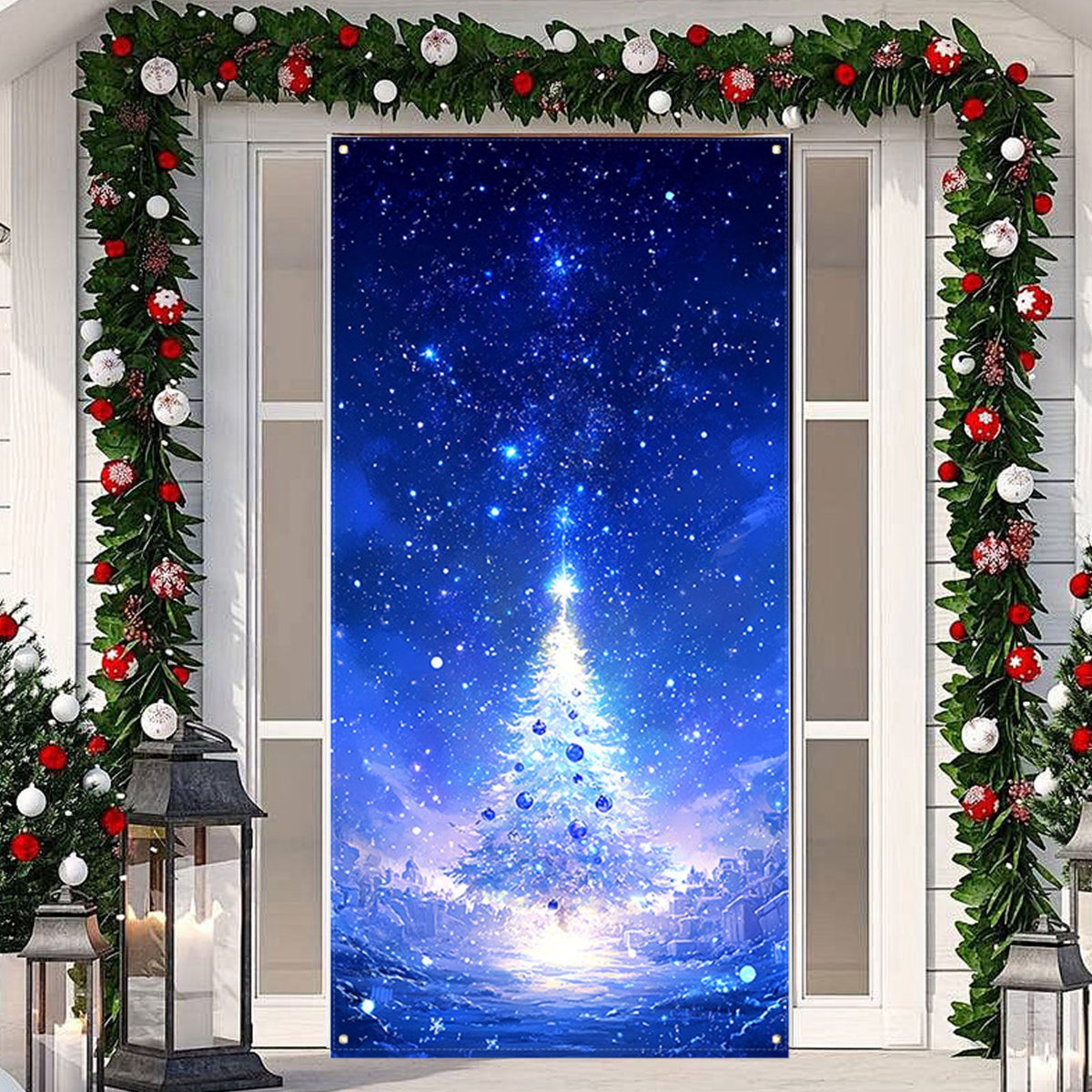 DAMAI Halloween Door Hanging Curtain Party Festival Scene Layout Supplies Decorative Porch Hanging Cloth