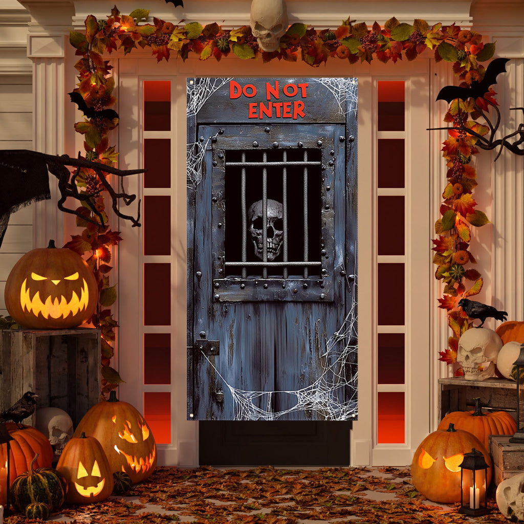 DAMAI Halloween Door Hanging Curtain Party Festival Scene Layout Supplies Decorative Porch Hanging Cloth