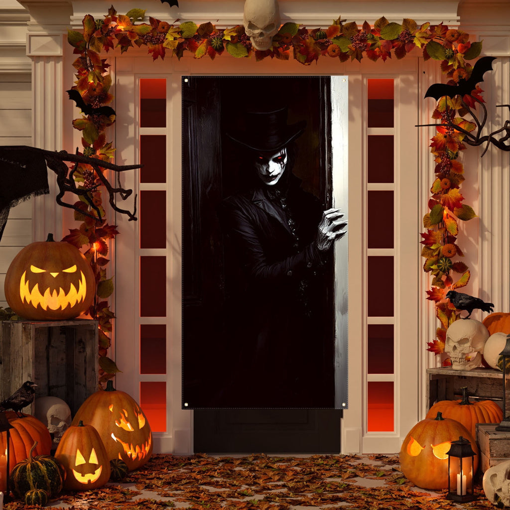 DAMAI Halloween Door Hanging Curtain Party Festival Scene Layout Supplies Decorative Porch Hanging Cloth