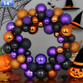DUNCHATY Halloween Ball Garland Wreath, 14 Inch - Spooky Decor for Parties, Events, Gifts - Door Window Wall