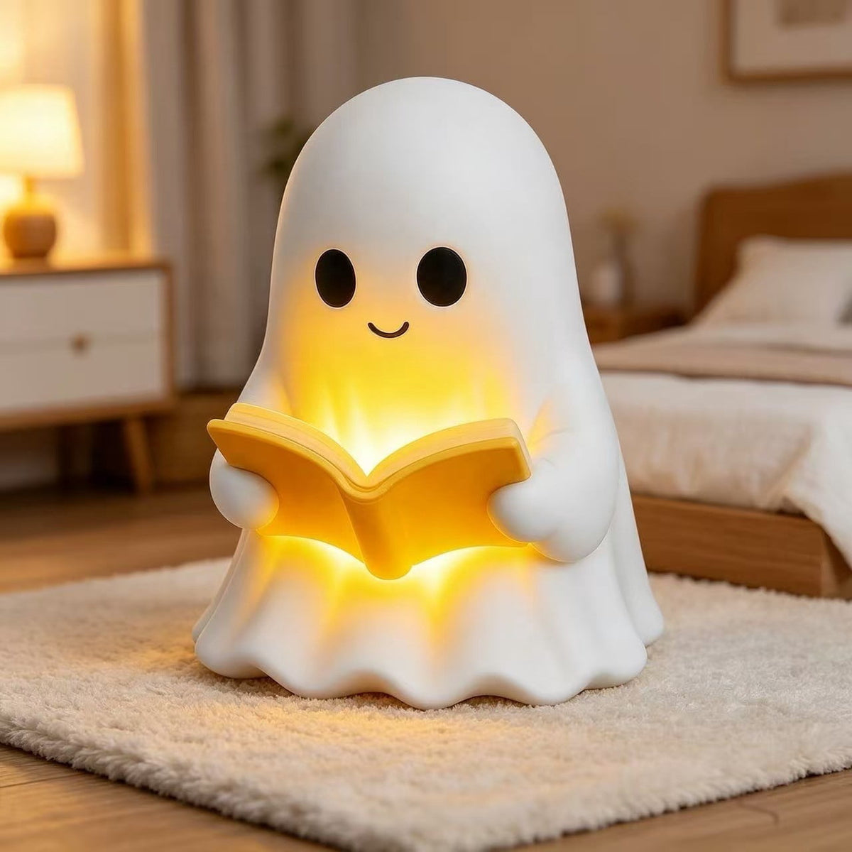 Diceymbol 11.81 Inch Halloween Ghost Night Light, Witch Hat Ghost Lamp with Jack O Lantern, Halloween Decorations Indoor for Table Mantel Party Decor