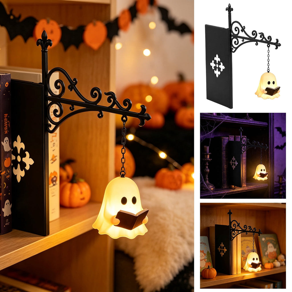 Diceymbol 11.81 Inch Halloween Ghost Night Light, Witch Hat Ghost Lamp with Jack O Lantern, Halloween Decorations Indoor for Table Mantel Party Decor