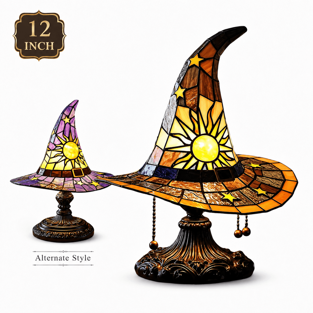 Diceymbol 11.81 Inch Halloween Ghost Night Light, Witch Hat Ghost Lamp with Jack O Lantern, Halloween Decorations Indoor for Table Mantel Party Decor