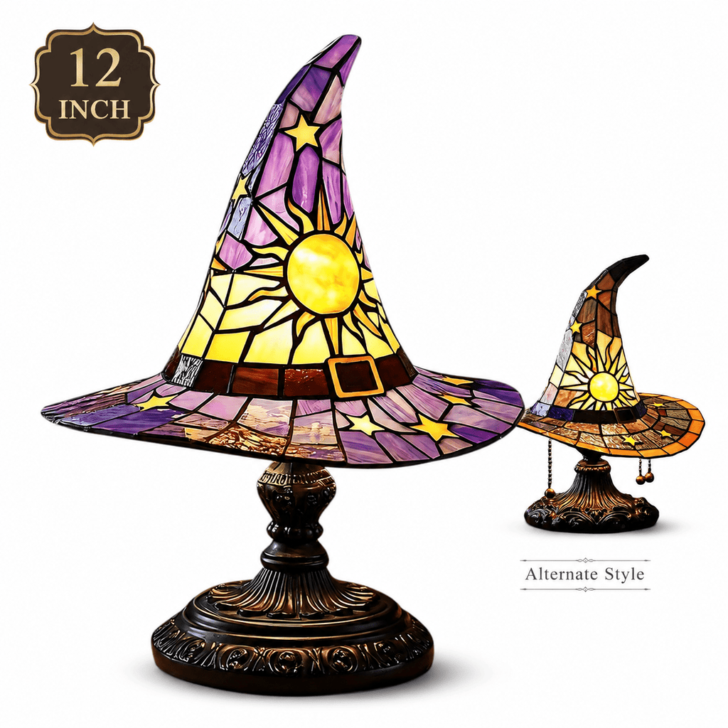 Diceymbol 11.81 Inch Halloween Ghost Night Light, Witch Hat Ghost Lamp with Jack O Lantern, Halloween Decorations Indoor for Table Mantel Party Decor