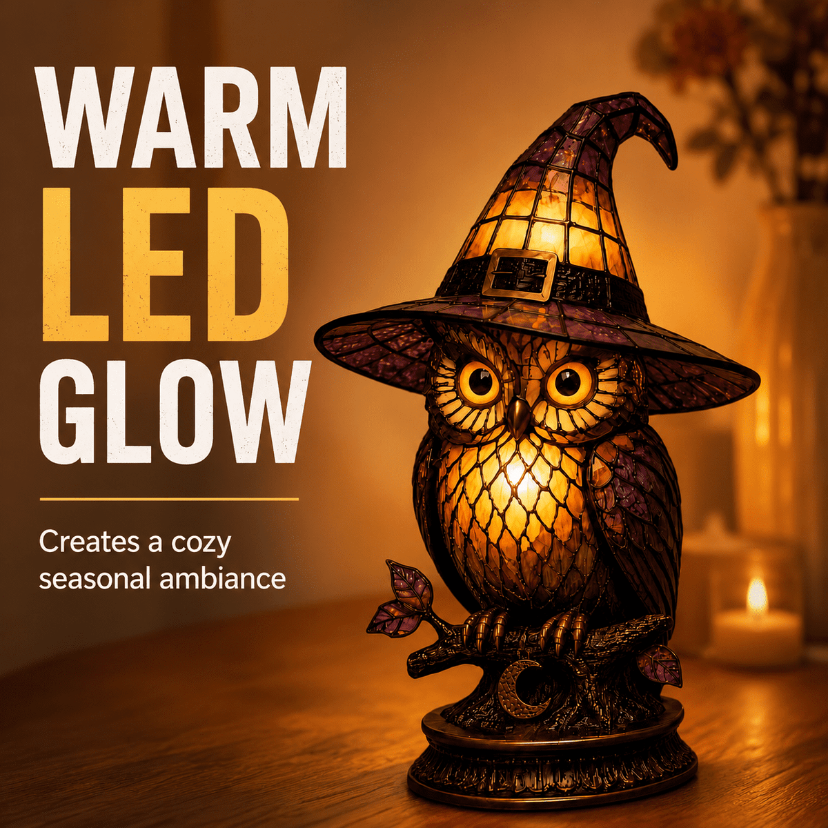 Diceymbol 11.81 Inch Halloween Ghost Night Light, Witch Hat Ghost Lamp with Jack O Lantern, Halloween Decorations Indoor for Table Mantel Party Decor