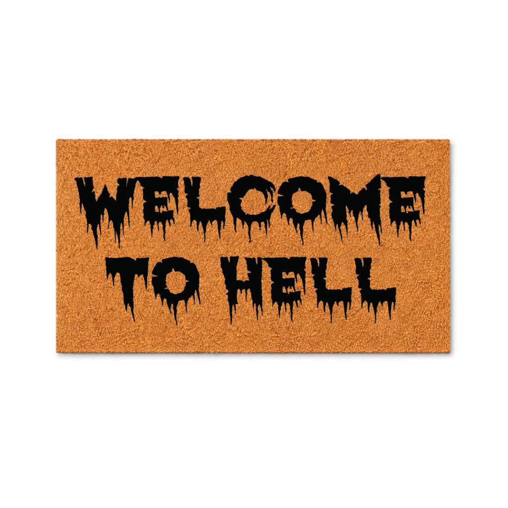 Doormat Welcome To Hell Welcome Mat Funny Doormat Funny Gift Halloween (18" x 30") #4431