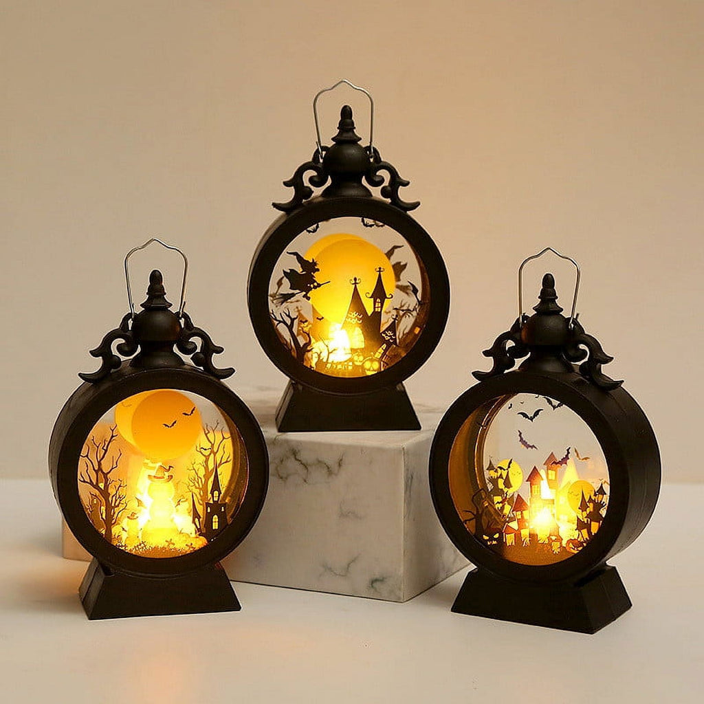 ESULOMP Flameless Candles Brown Halloween Decorations Haipeixinli