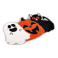 Fall Bathroom Rug Cute Pumpkin Shape Bath Mat Autumn Orange Non Slip Shower Rugs Foot Mat Front Door Mat Carpet Floor Rug for Kitchen Bedroom Living Room Family Decor