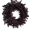 Fall Decor - Fall Wreaths for Front Door, 24" Plum Cimicifuga Leaves Artificial Wreath, Autumn Harvest Halloween Decorations for Home Mantle Window Wall Kitchen Indoor & Outdoor