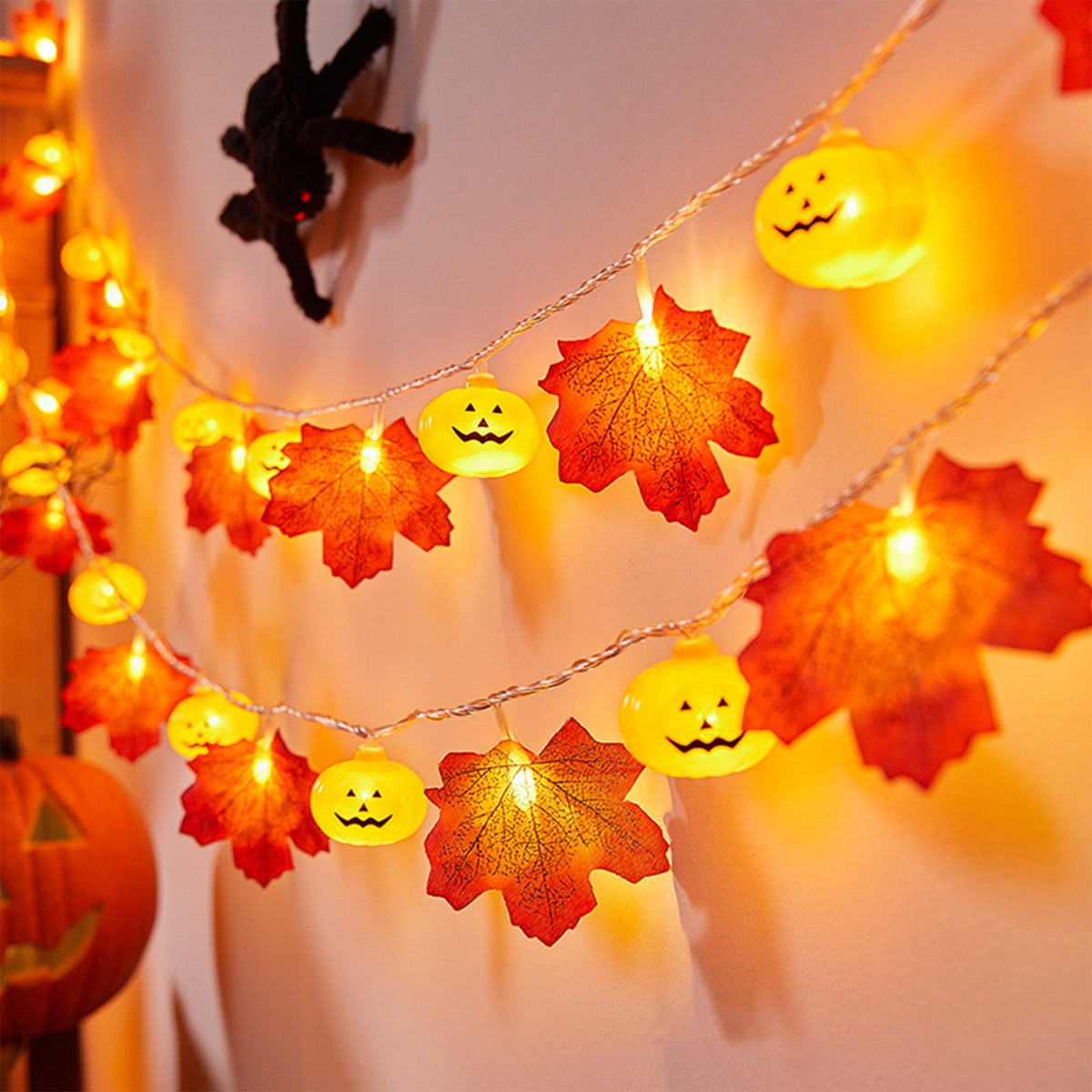 XGFHYJEH Halloween Decorations LED Candle Lights, 3pc Pumpkin Lantern, Halloween Indoor Decor, Halloween Table Decoration Ornament for Home Room Party