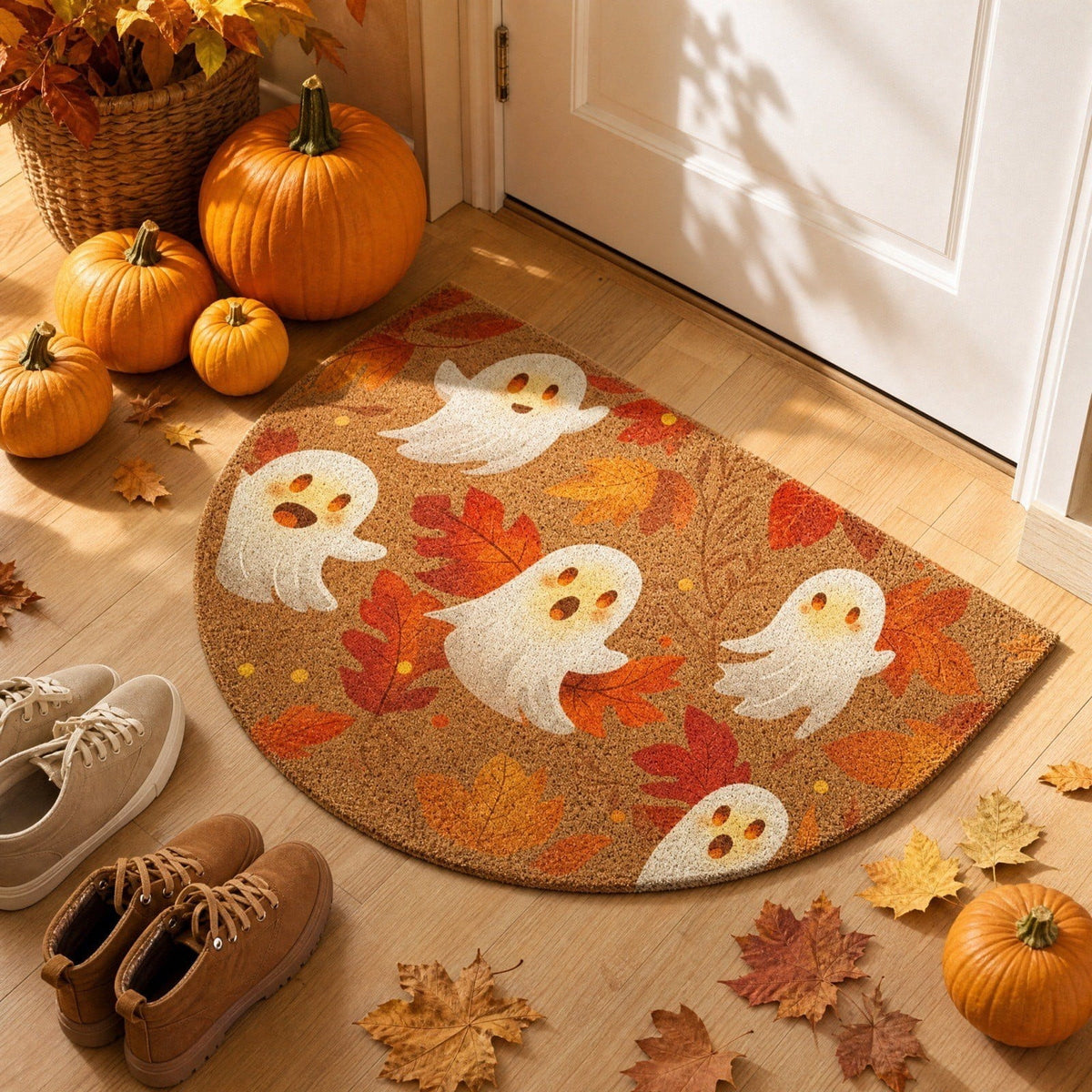 Halloween Door Mat Classic Print Skidproof Mat 15.75x23.62in Polyester Skidproof & Dirt Trapping for Front Door Porch Entryway by MPOISVA