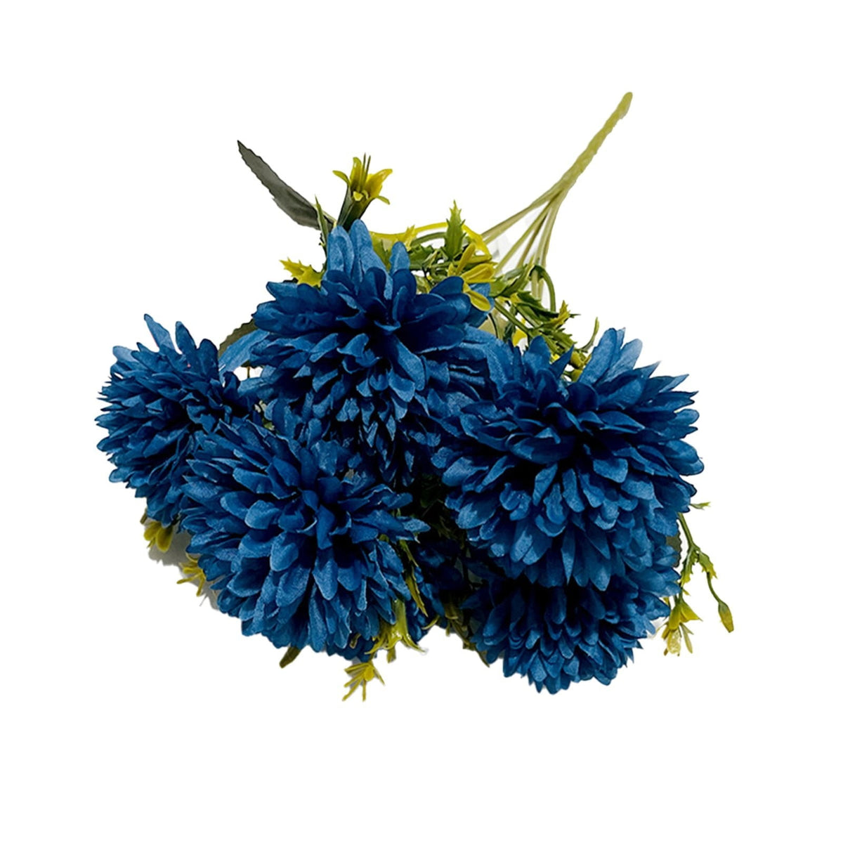 1Pack Faux Fall Mums for Outside Artificial Mums Outdoor Clearance Chrysanthemum Bush Silk - Orange Fall Decorations for Home Fall Wedding Flowers