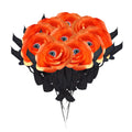 Feltree Halloween Decorations 10 Pieces Faux Rose With Eyeballs Halloween Faux Eyeball Flowers Faux Gothic Rose Bushes For Halloween Party Home Decorations