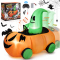 Firstness 2.4GHz Remote Control Halloween Inflatable Car Blow ups Pumpkin Ghost Rc Car,3 Music and LED Lights,360° Rotation,Aged 3+