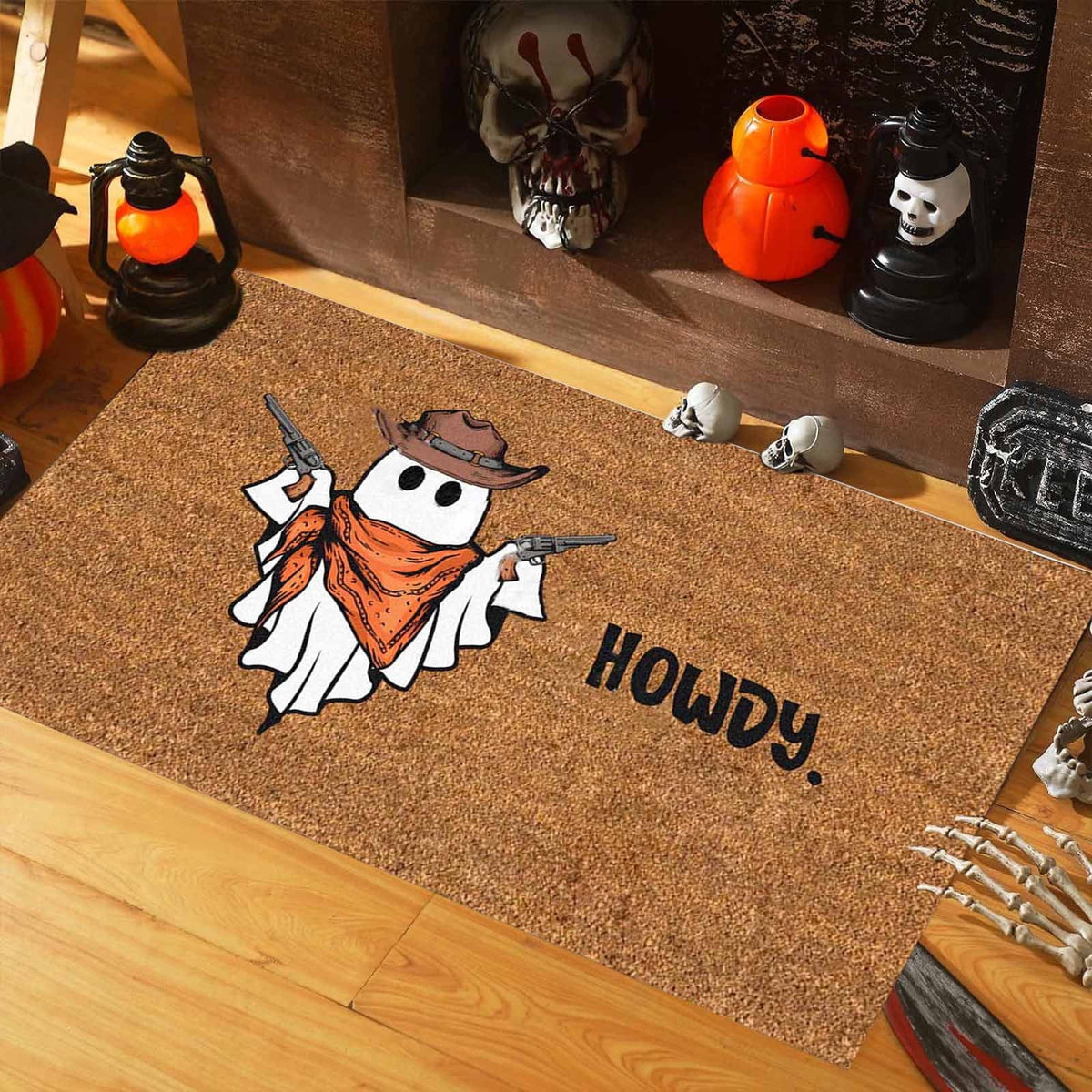 Fnyoxu Halloween Decorations, Halloween Thanksgiving Pumpkins Doormat Rug - Non-Slip Entrance Doormat Rug Indoor for Home/Bathroom/Kitchen/Bedroom