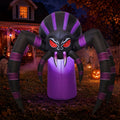 GOOSH Halloween Inflatable 7 FT Spooky Inflatable Halloween Spider, Giant Blow Up Spider with Built-in LED Lights, Outdoor Inflatable Halloween Decorations for Halloween Holiday Party