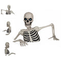 Ground Breaking Skeleton with LCD Eyes, Halloween Prop, 12 Inch Animated Ghost Skeleton with Sound Activated Glowing Eyes, Outdoor Graveyard Haunted Yard Spooky Party Decoration
