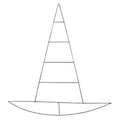 HEXBOOYOO Clearance Witch Hat Shaped Metal Wire Wreath Frame Hat Shape Wreath Form DIY Halloween Floral Form Ring for Garden Holiday DIY Making Crafts Accessories