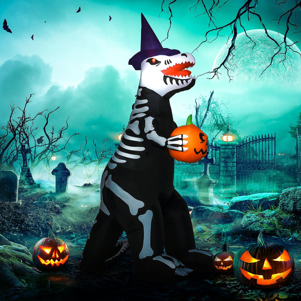 HOMCOM Halloween Inflatable Pumpkin with LED Lights for Garden Indoor Outdoor