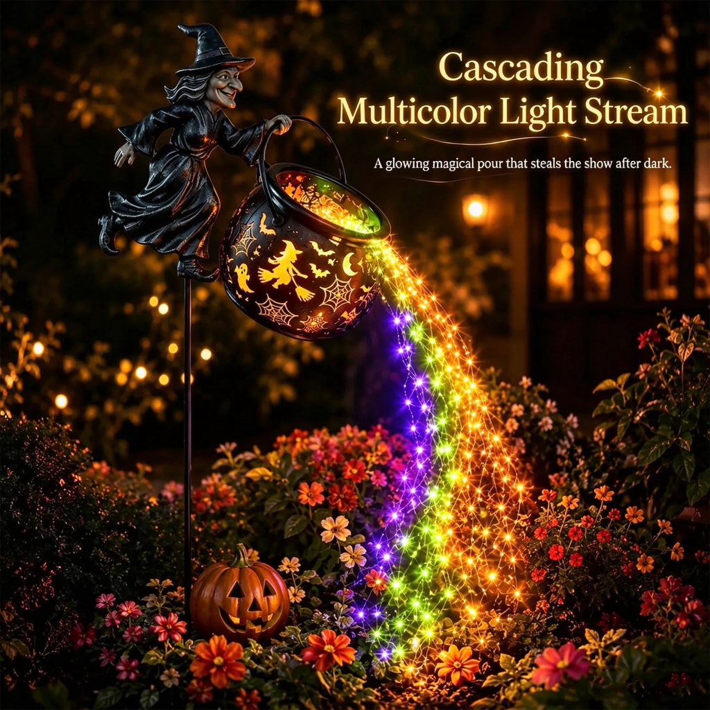 Solar Halloween Metal Moon Black Cat Garden Stake with LED Pumpkin Lantern, Light Up Star Bat Yard Decor Stake, Spooky Outdoor Lawn Pathway Halloween Decoration