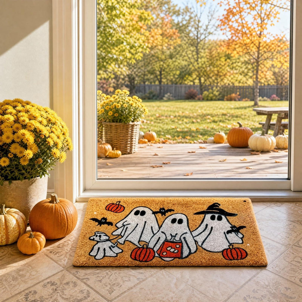Halloween Door Mat Classic Print Skidproof Mat 15.75x23.62in Polyester Skidproof & Dirt Trapping for Front Door Porch Entryway by MPOISVA
