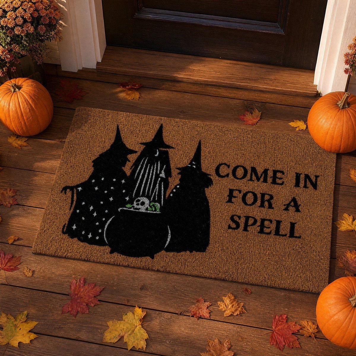 Halloween Door Mat Classic Print Skidproof Mat 15.75x23.62in Polyester Skidproof & Dirt Trapping for Front Door Porch Entryway by MPOISVA