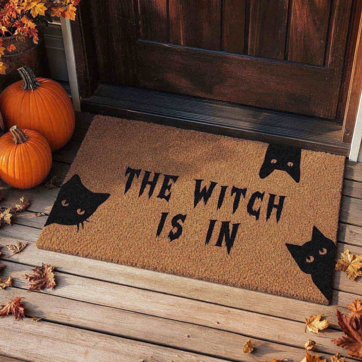 Halloween Door Mat Classic Print Skidproof Mat 15.75x23.62in Polyester Skidproof & Dirt Trapping for Front Door Porch Entryway by MPOISVA