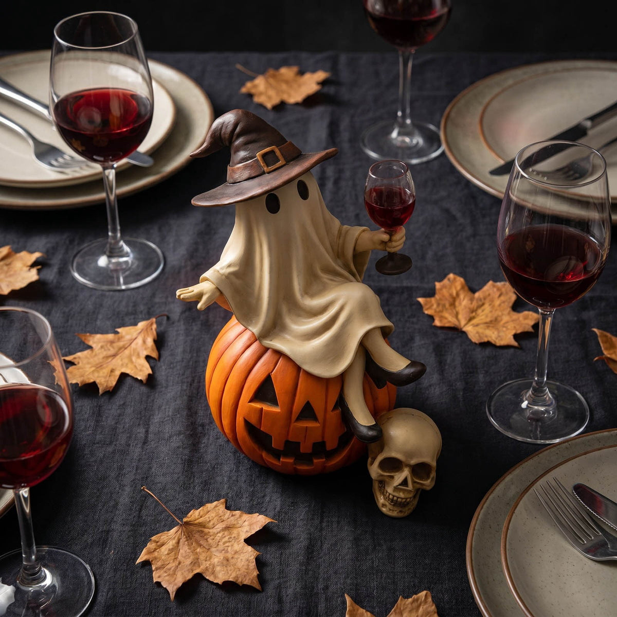 Mauxuk Halloween Black Witch Acrylic Decor - Gothic 2D Tabletop Centerpiece for Spooky Party, Haunting Mantel Decor, Gift for Horror Fans, 8-Inch Tall with Stand