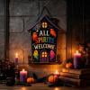Halloween Ghost-Shaped Wall Sign, Festive Party Decoration, Playful Seasonal Accent, Lighthearted Tone and Exciting Atmosphere, for spooky Family Parties and festive Home Walls.